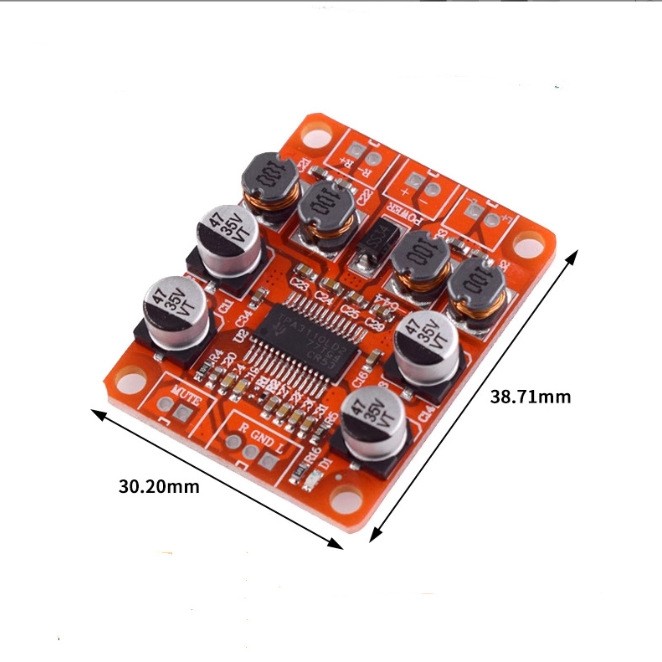 TPA3110 digital power amplifier board 2X15W two-channel stereo DIY speaker power amplifier background music power amplifier