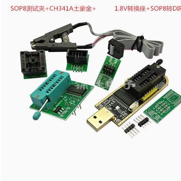Ch341B Programmer Free Disassembly Test Clip Sop8/16Bios Programming Line Ic Test Line Chip Programming Seat