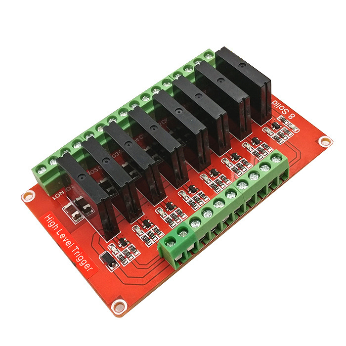 8-way solid state relay module/expansion board/High Level Trigger/with Fuse/5V/12V/24v optional