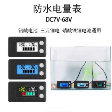 Lcd Voltage and Electricity Two-Wire 8-100V Digital Voltmeter Digital Display Electricity Meter Battery Electricity Display