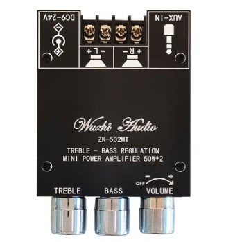 ZK-502MT 2.0 stereo Bluetooth audio digital HIFI amplifier board module 50W * 2 bass adjustment