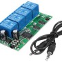AD22B04 new 4 channel DTMF audio decoding relay control command can modify the remote control module