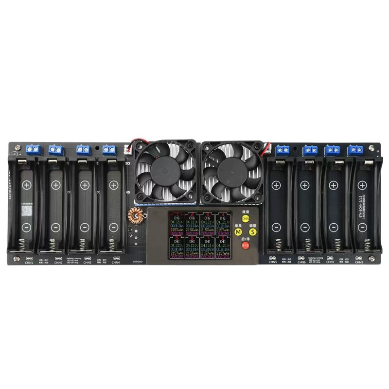 18650 Lithium Battery Capacity Tester Type-C Port 8-Channel 3.7V Lithium Battery Capacity Internal Resistance Detector