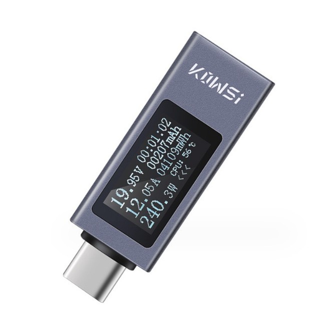 type-c mobile phone charging detector supports 12A high current PD DC voltmeter power meter KWS-2301C
