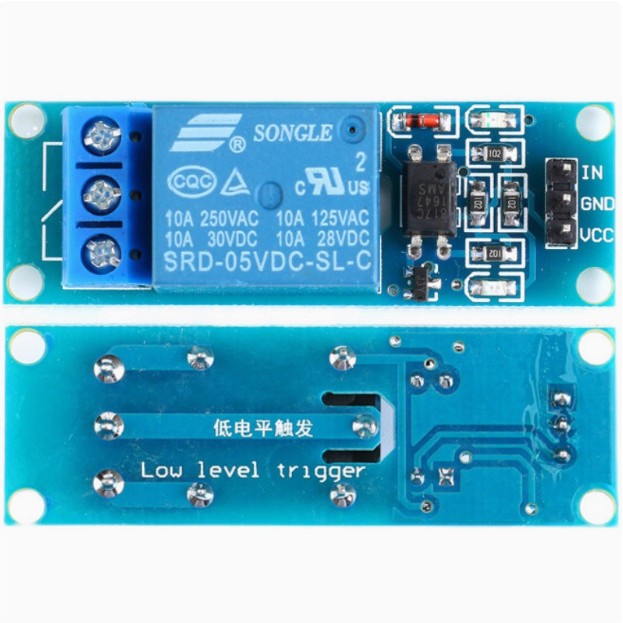 1-channel 5V 12V relay module with optocoupler isolation relay microcontroller expansion board low level trigger