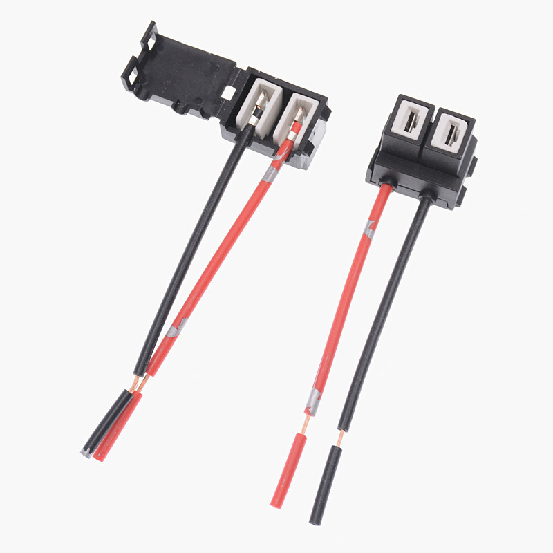 Ceramic H7 Lamp Holder Socket Elbow H7 Bulb Lamp Holder Pure Copper Wire Ceramic Car Headlight Socket Bulb Socket