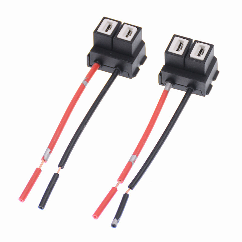 Ceramic H7 Lamp Holder Socket Elbow H7 Bulb Lamp Holder Pure Copper Wire Ceramic Car Headlight Socket Bulb Socket