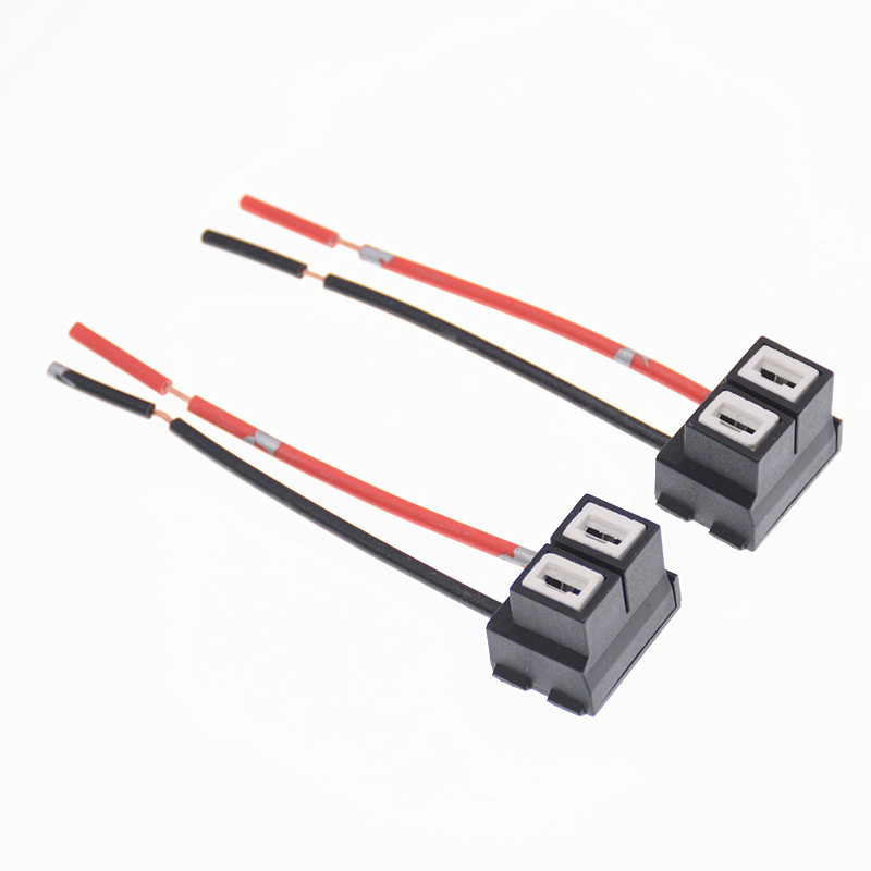 Ceramic H7 Lamp Holder Socket Elbow H7 Bulb Lamp Holder Pure Copper Wire Ceramic Car Headlight Socket Bulb Socket